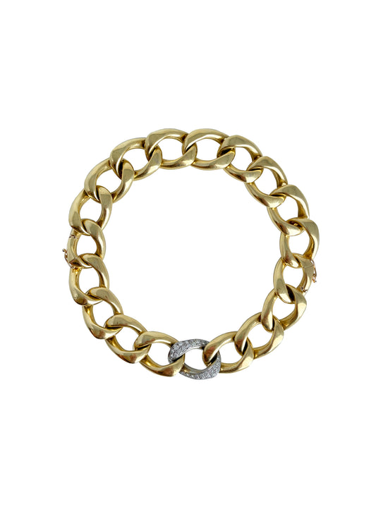 Vintage Curb Chain Diamond Link Necklace/ Bracelet