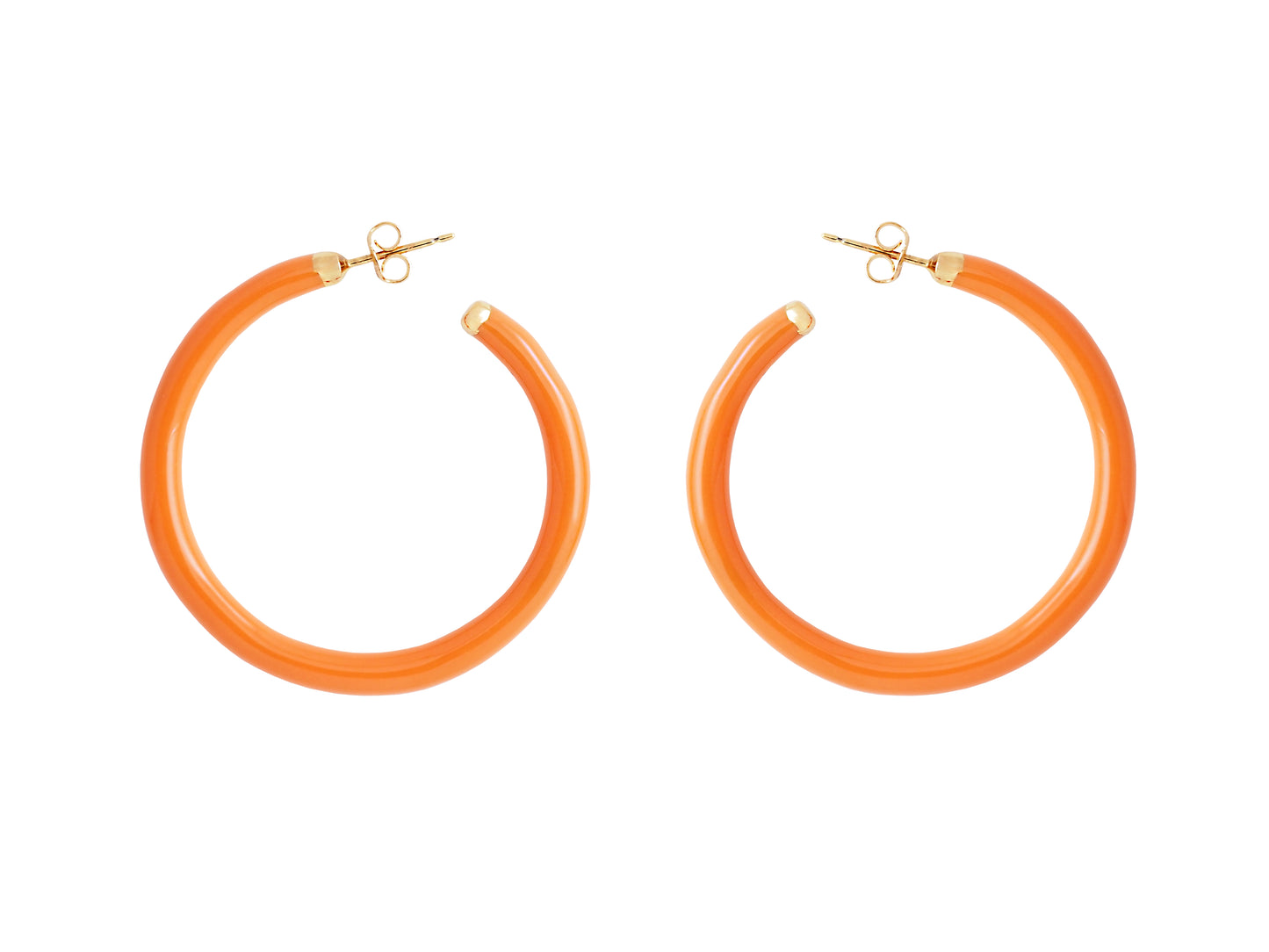 Neon Orange Hoops- Orange