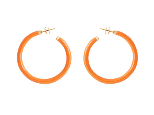 Neon Orange Hoops- Orange