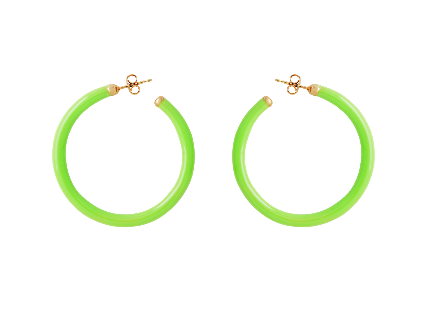 Neon Green Hoops- Large